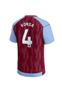 Aston Villa Ezri Konsa #4 Jalkapallovaatteet Kotipaita 2023-24 Lyhythihainen